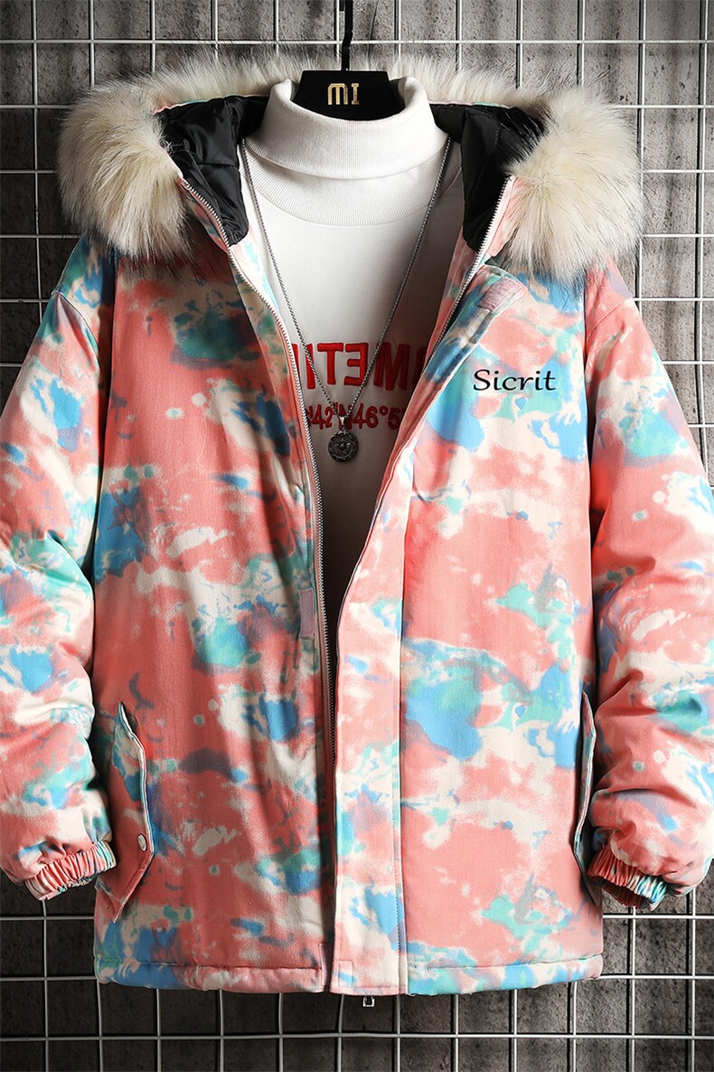 MC49098-P135日系潮衣男大码派克服男工装服外套袄网格,男装棉衣,电商A040A