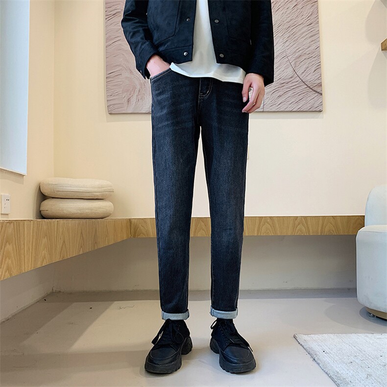 搭配马丁靴牛仔裤男秋冬痞帅小脚修身牛仔裤韩版B381-2/932/P68,男装牛仔裤,电商B381-2