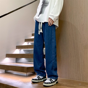 8XL-M牛仔裤男士直筒宽松特大码胖子阔腿裤男款长裤NZ110-P45控58图片