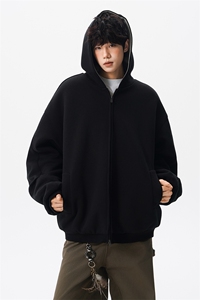 8XL-M 500克潮牌百搭卫衣男美式情侣连帽撞色休闲廓形外套WY33P68图片