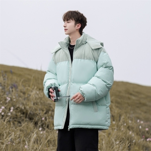 棉服撞色拼接灯芯绒外套男生冬季棉衣情侣装棉袄子M810-P85图片