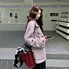 【新品】风衣羽绒服（90绒100-120g)-2C016-9051-P330-K495，女装羽绒服，2C016