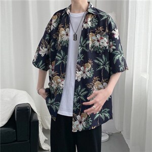 短袖衬衫春款男港风潮流C1191P26,男装衬衫,星座1116-2