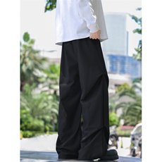 抖音品质秋季新款潮流褶皱宽松百搭西裤B315-K25721-特p30控58，男装休闲裤，电商B315