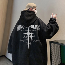 已注册抖音直播得物高品质麂皮绒宽松男连帽卫衣外套W7070P55控79，男装卫衣，电商C408(原B339-1)