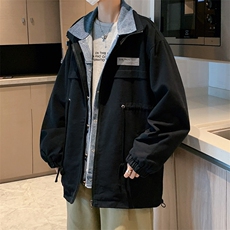模特-假两件工装外套男春秋潮牌夹克7182-P68，男装夹克，电商B380（原B361）