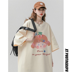中性风23新款夏季时尚百搭宽松字母印花短袖T恤T61114P25控38，男装T恤，电商A268