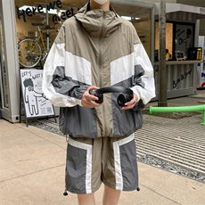 夏季连帽夹克衫防晒服套装运动风时尚防晒衣男XZ514-2-1612-P98，男装防晒衣，星座514-2(原B239)