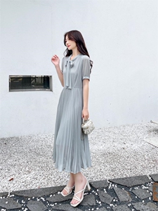 夏季新款雪纺百褶裙,其它,秀水百合