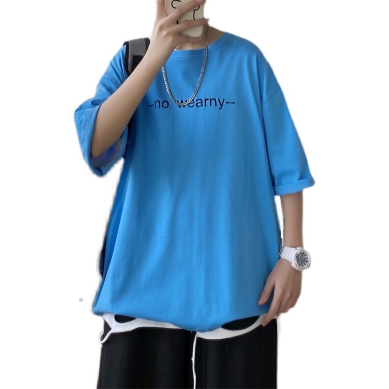 2025夏季潮流短袖t恤男港风时尚打底衫A210-A8305-P25控38,男装T恤,星座210-3