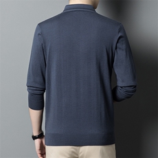 AFZL3008钱塘2020-3中年男士秋季薄款时尚休闲纯羊毛毛衣P130，男装针织衫/毛衣，钱塘207-3