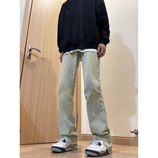 B221美式ins高街小众百搭纯色微喇牛仔裤LK22087-P55控78，男装牛仔裤，电商B221