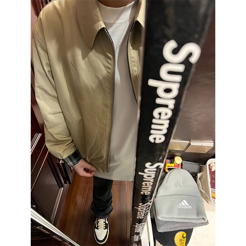 春季夹克美式复古格纹两面穿外套男高级感cleanfit上衣W46,男装夹克,星座1116A（原606A-3）