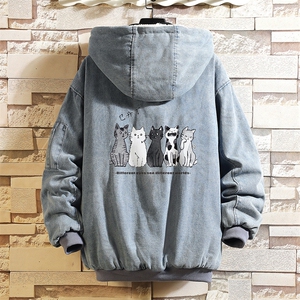 NM53100-P140 牛仔外套男大码加厚加绒衣男羊羔毛服男图片
