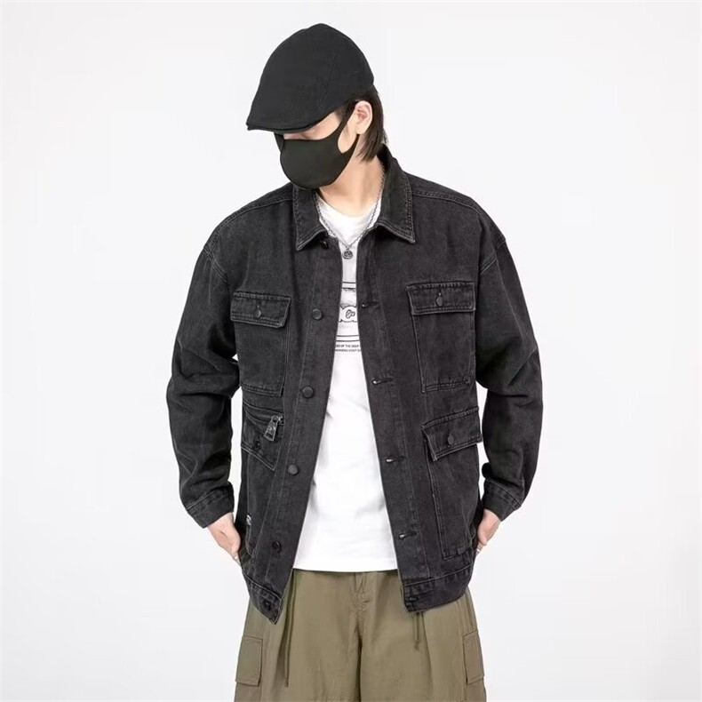 1506-1/JG171/P44牛仔外套男士多口袋电焊工防烫耐磨工装夹克,男装工装外套,星座1506-1