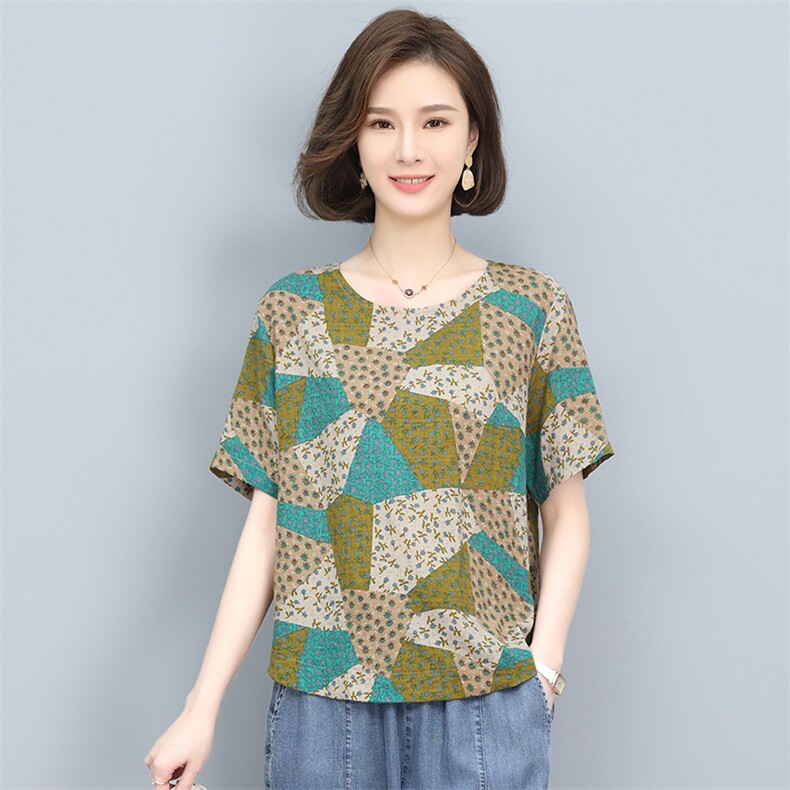 2022夏季新款波点宽松短袖T恤女韩版显瘦百搭上衣,女装T恤,悦见她