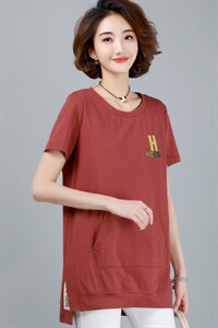 T恤2021年夏季时尚潮流舒适简约个性中长款短袖图片