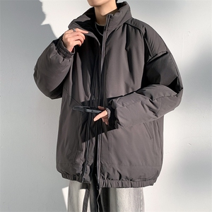 现货冬季美式休闲加厚雪山外套夹克立领纯色三防户外工装棉服图片
