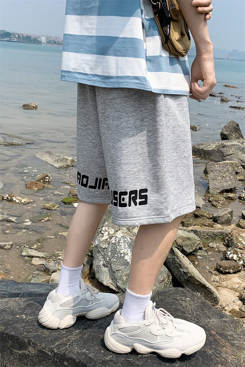 2021夏新潮流潮牌字母印花大码boy厦门外景休闲五分裤DK2617-P35,男装休闲裤,电商A001