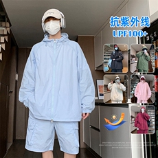 UPF100+有报告凉感轻薄透气套装防晒服两件套HS628-P75，男装防晒衣，星座1206（原A206）