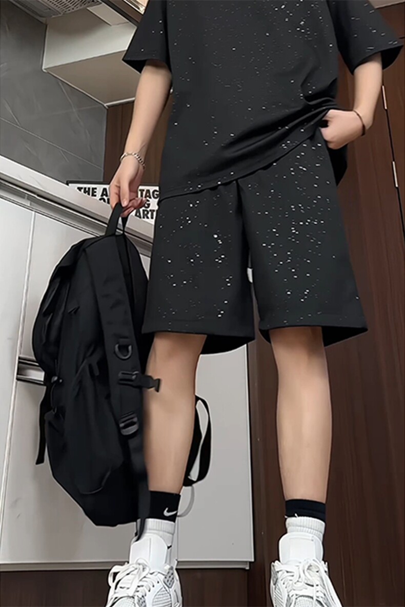 量大优供视频300g重磅满天星短裤休闲裤男XDK00-特P23,男装牛仔裤,电商B367