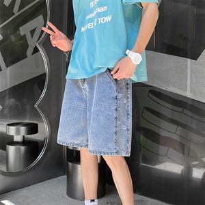 夏季男士腰果花牛仔短裤 百搭休闲牛仔五分裤 A125-DK18-P38图片