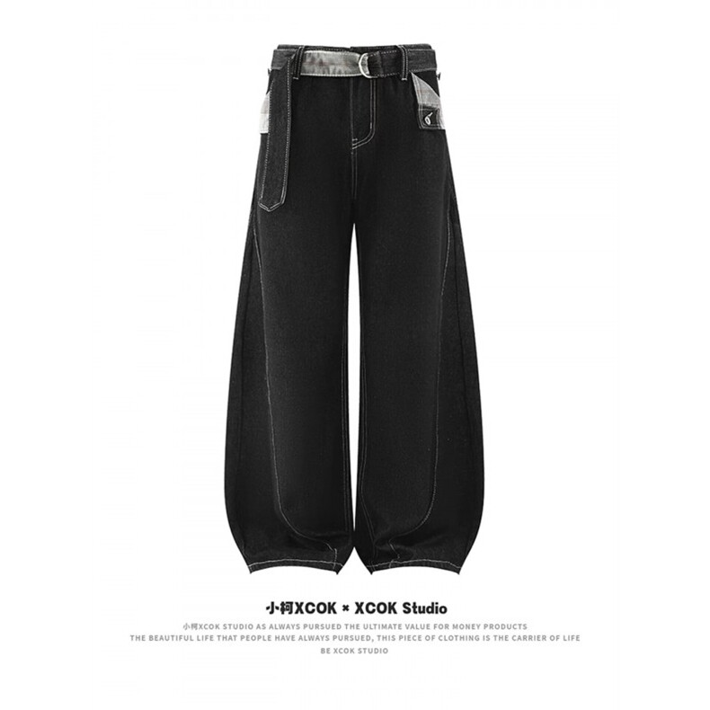1506-1/K12131/P46港风潮男个性字母牛仔裤嘻哈高街潮流痞帅长裤，男装牛仔裤，星座1506-1