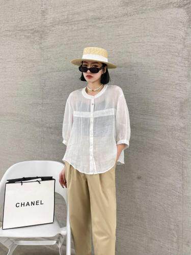 时尚麻料小衫，女装，维茜