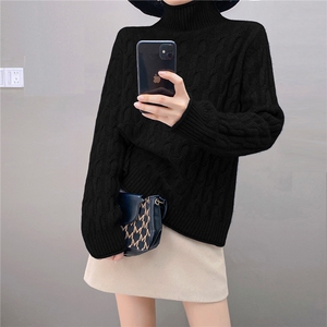 时尚百搭高龄针织衫麻花图片