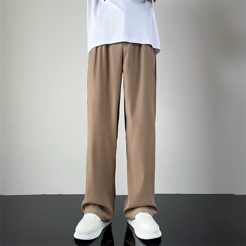 休闲西裤男士秋季新款高级感垂感直筒拖地裤ZA767P40,男装休闲裤,星座1116-2