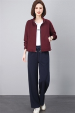 长期有货春秋2026年新款早秋开衫卫衣中年妈妈装休闲运动两件套女，女装套装/套裙，璐依舞