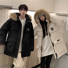 90绒新标大毛领男女情侣派克服工装羽绒服Y8308/P450控价588，男装羽绒服，星座202