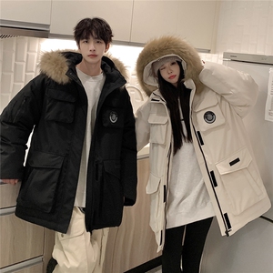 90绒 新标大毛领男女情侣派克服工装羽绒服 Y8308/ P450控价588图片