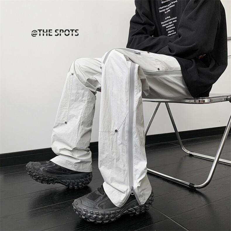 百搭冲锋裤降落伞兵裤休闲裤男高街潮流长裤子G1103/P60，男装休闲裤，电商D202