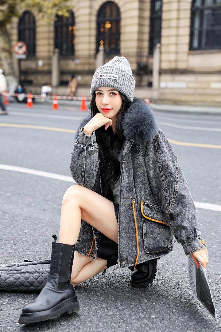 狐狸毛领牛仔！MLXL！现货！！，其它，欧雅斯丹·尔