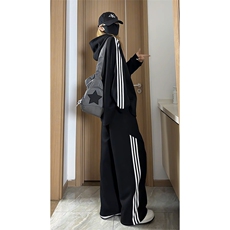 连帽美式三条杠卫衣卫裤套装W4705特P42控89/K8689特P40控79，男装休闲裤，电商A007