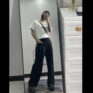 潮男ins纯色潮流西裤青春流行原宿新款宽松型夏季JXK30-P48图片