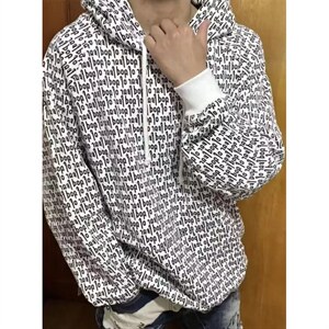满印字母连帽卫衣宽松高街ing外套男女款帽衫情侣款 WHK18图片