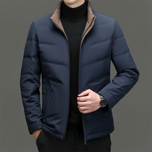 中青年男士羽绒服冬季2024新款潮牌休闲立领轻薄短款防寒上衣外套图片