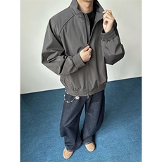 高品质春装新款老钱风美式高街解构立领棒球服飞行夹克休闲外套潮，男装夹克，电商A443