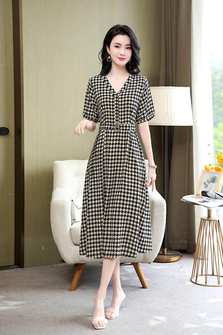 现货～新款连衣裙～气质款L到4XL，女装连衣裙，欧雅思丹尔