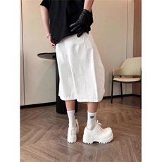 夏季褶皱设计感休闲中裤男美式痞帅高级感黑白宽松七分裤DK52，男装牛仔裤，星座1116A（原606A-3）
