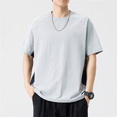 2025春夏新款宽松男5A抗菌除螨圆领防晒休闲短袖A406T883特P30，男装T恤，星座309（原A406）
