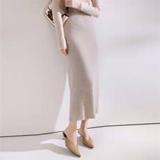 2025年秋季时尚百搭通勤简约休闲羊绒半身裙，女装半身裙，鹏源羊绒