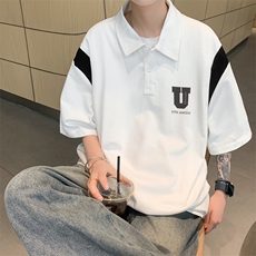 现货25夏季美式纯棉高克重男女短袖痞帅韩版潮流POLO衫P706-TP38，男装Polo衫，电商A170