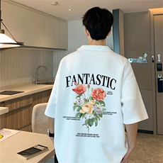 电商DSA028-PLP887P30100聚酯夏季新款华夫格短袖POLO衫男，男装T恤，电商A028