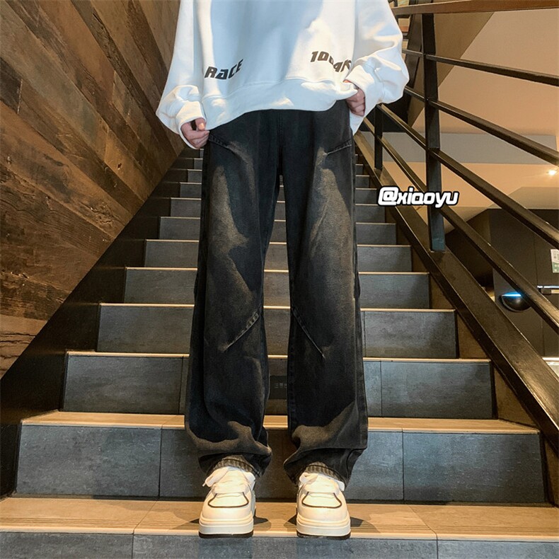 XZ616秋季新款复古设计感牛仔裤休闲长裤TY969P65控78,男装牛仔裤,星座512A（原616）