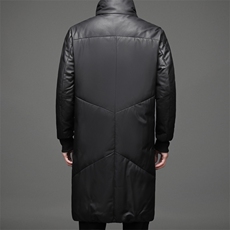 DLSN68D81878皮衣男头层绵羊皮白鸭绒羽绒服连帽皮风衣P1560，男装皮衣，电商B360