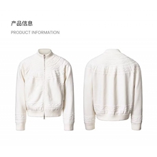 针织加绒棉服男女韩版潮流白色帅气提花MF411-P120，男装棉衣，星座412-3