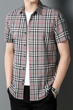 C8901精品男士主推欧货品质短袖衬衫格子休闲精品衬衣P60，男装衬衫，钱塘207-2